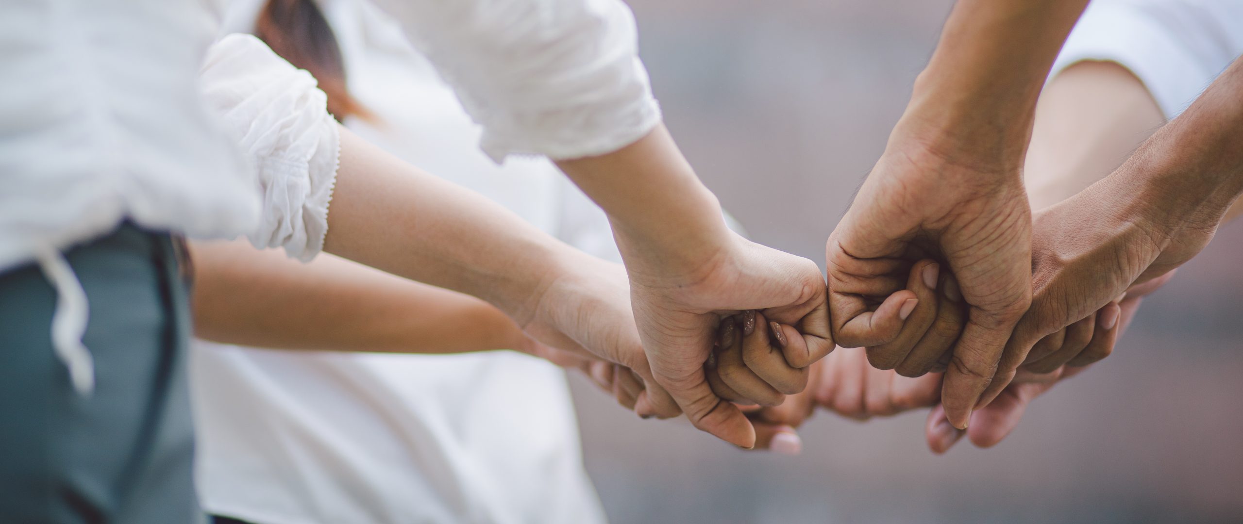Panoramic teamwork business join hand together concept, Business